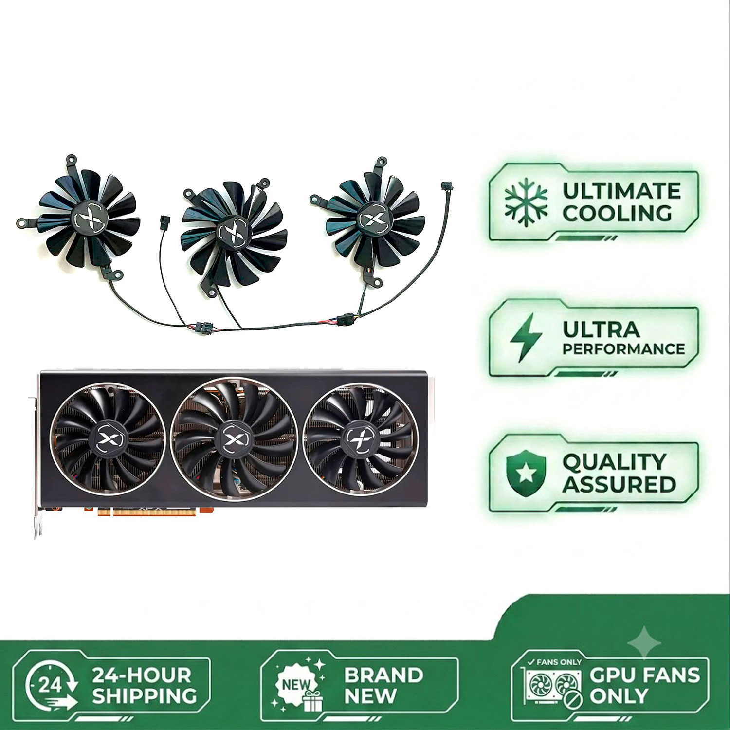New DIY GPU fan 4PIN 95MM 85MM - Rx 6700 Xt 12Gb Graphics Card review and price