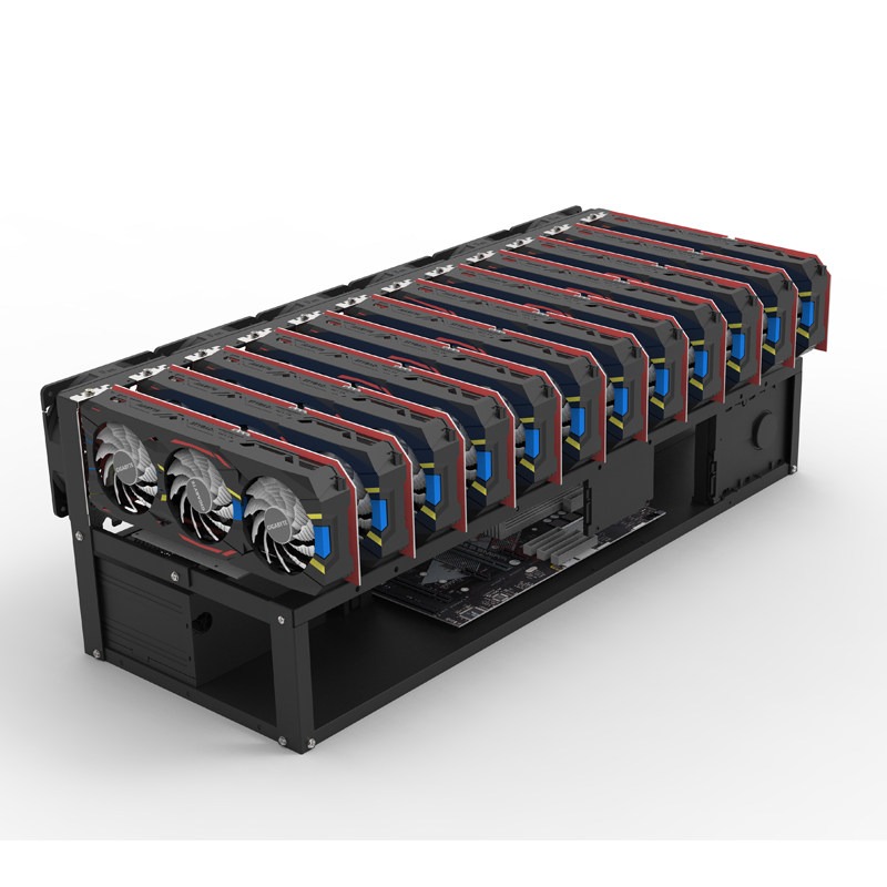 12 GPU Mining Rig Frame Open A - 12 Gpu Open Air Frame Case review and price